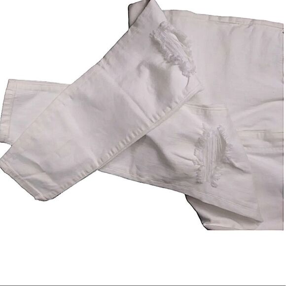 Current/ Elliot High Waist Stiletto White Ripped jeans - Picture 7 of 12